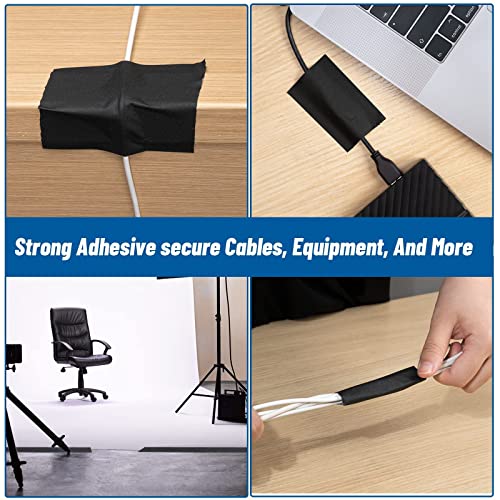 Image of Oleitodh Premium Cloth Gaffers Tape - 8 Rolls 4 inch x 30 Yards (Total 240 Yards), Black Non Reflective and Easy to Tear Gaff Tape for Temporary Holding of Cords,Equipment,and Other Audio /Visual Stuff