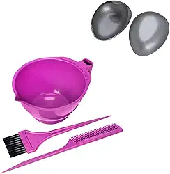 Kit Tintura Cabelos Tigela Pente Pincel Protetor de Orelha
