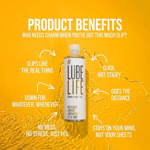 Image of LubeLife Water-Based Lube - Personal Lubricant for Men, Women & Couples, Travel Size, Non-Staining, Easy Clean-Up, Toy-Safe, 12 Fl Oz