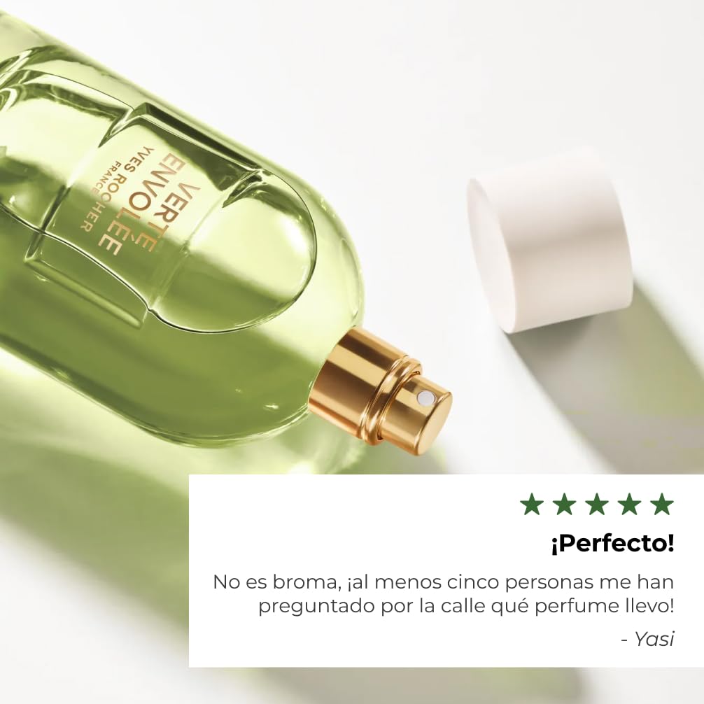 Yves Rocher Eau de Parfum para Mujeres Verte Envolée PLEINES NATURES 100 ml | Perfume para Mujer cítrico té con limón, rosa y té negro – Idea de Regalo - 92% origen natural - Fabricado en Francia