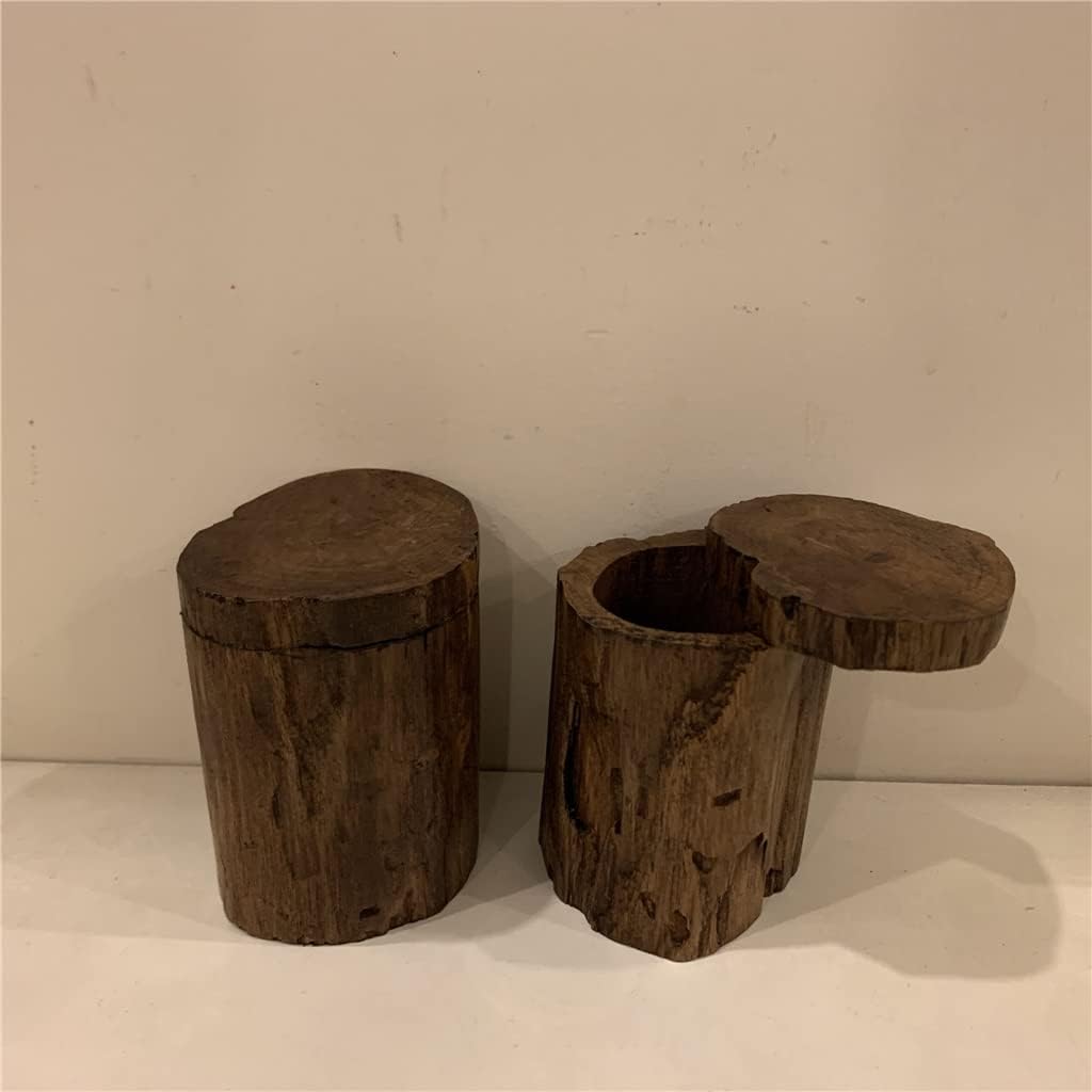 aoruizhiwangluo Teak toothpick box handmade wooden jar family restaurant cotton swab bucket image 2
