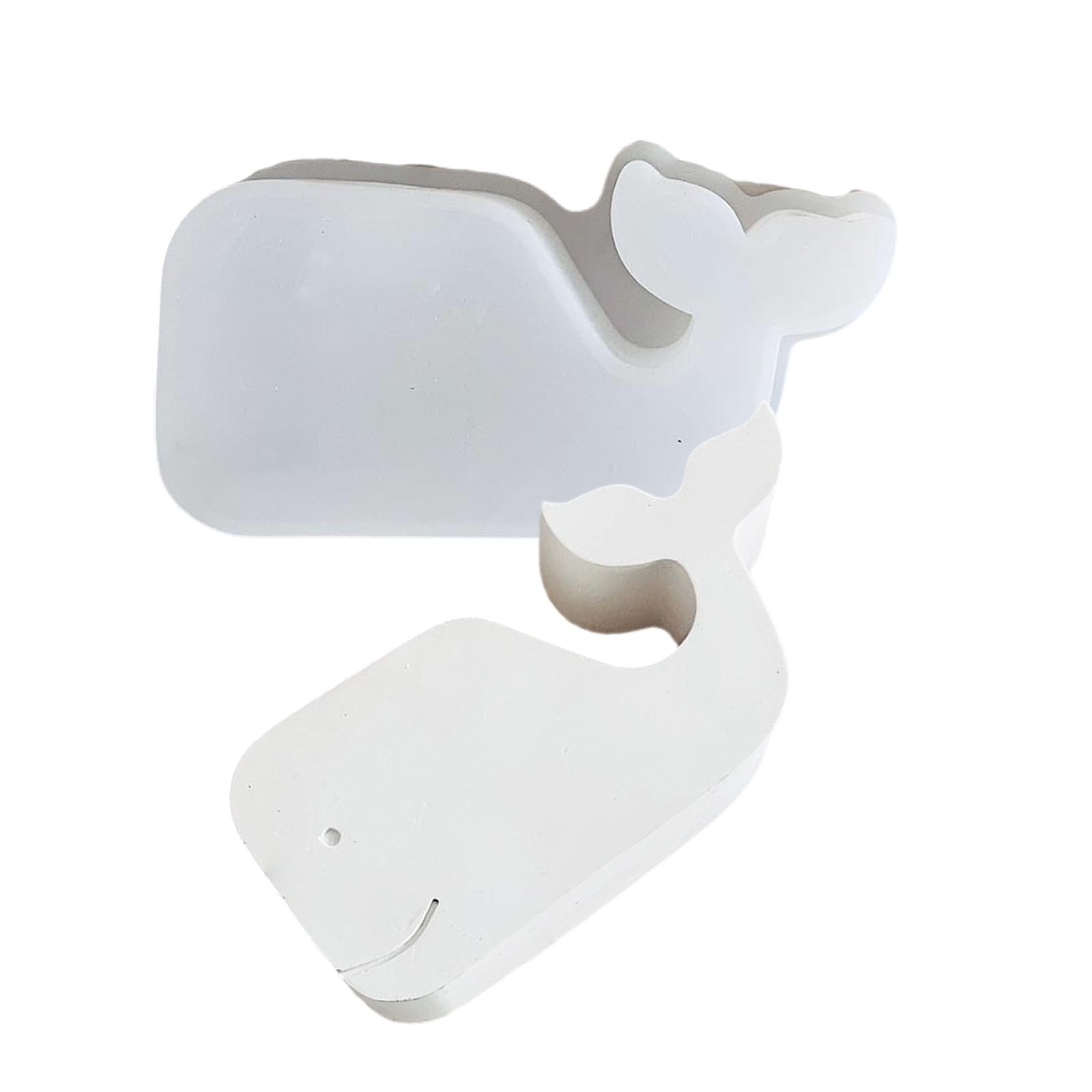 NEWFT Silicone Mold for Crafting Decorative Candle Stand Tealight Holder Ornament Mold Whale Shaped Plaster Candlestick Mold