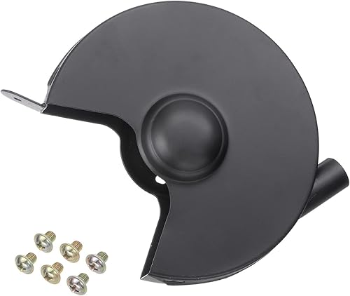 HARFINGTON Cubierta interior y exterior para amoladora de banco, cubierta protectora de acero al carbono de 8.86 pulgadas con tornillo para pulidora