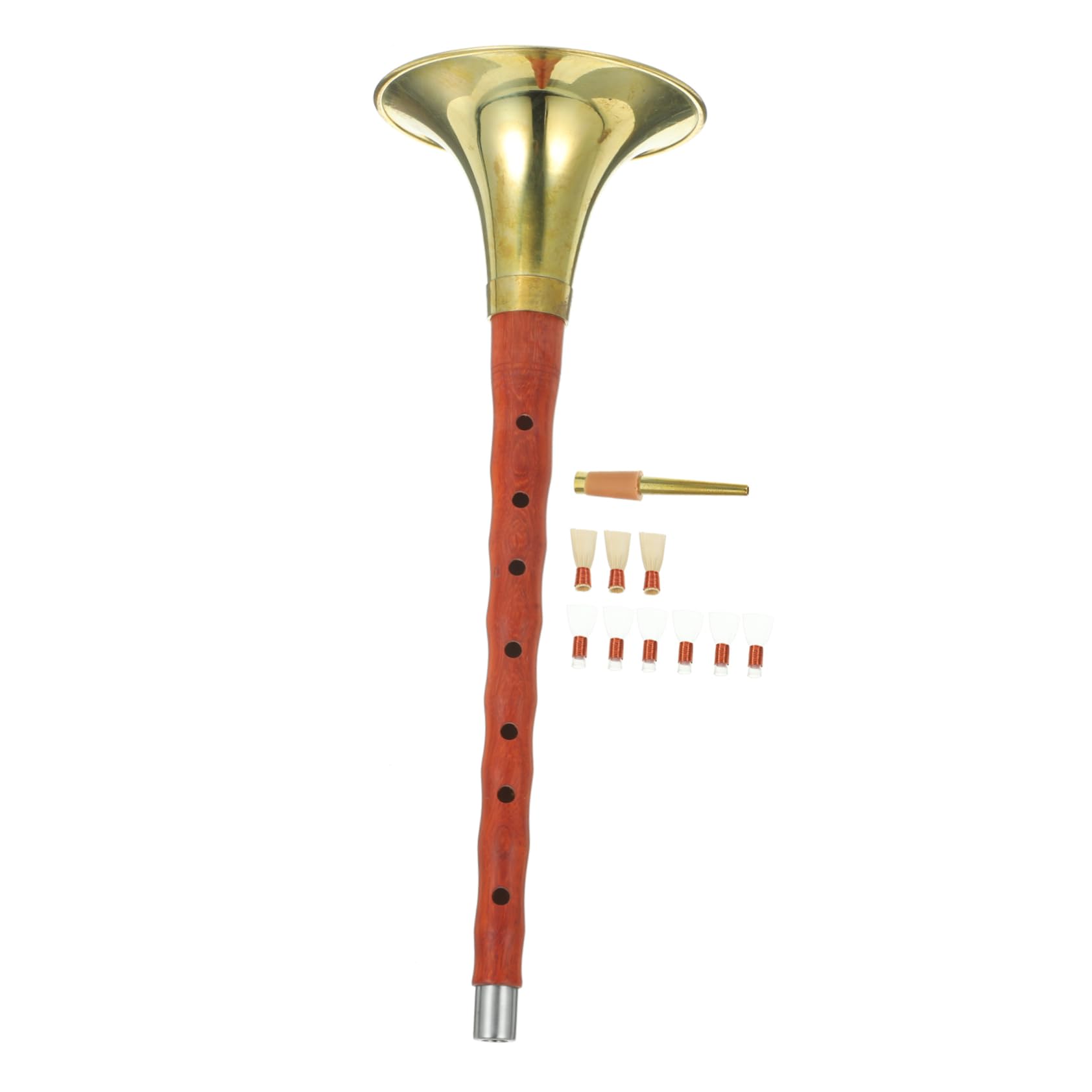 1 Set D Adjustment Suona Horn Chinese Instrument Rosewood Musical Instrument Wind Instruments Suona Instrument Chinese Suona Professional Suona Lock It Red Pear