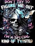 CHWGLFGG 5D Diamond Art Kits for Adults Beginners, Skull Butterfly Diamond Painting Kits, DIY Full Round Drill Paint by Diamonds Dot Gem Art for Adults, Home Wall Decor 12x16 Inch