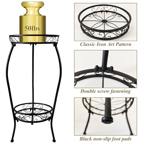 Noamoo AMOO198809 Metal Plant Stand 2 Tier Indoor Outdoor thumb #1