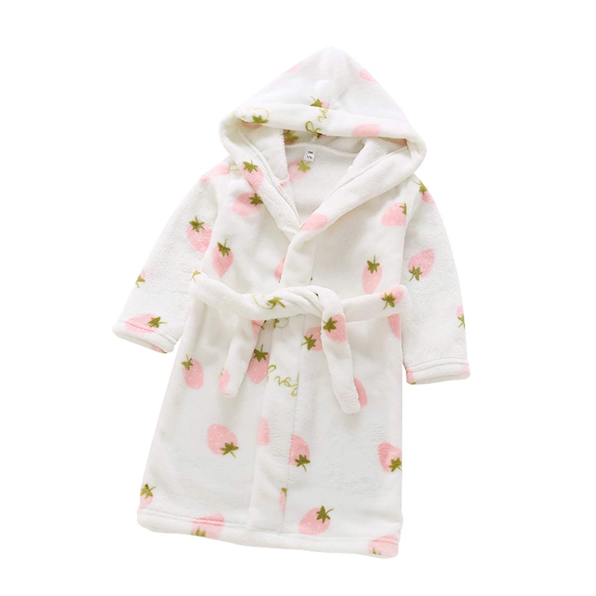 TOLLION Toddlers Boys Girls Hooded Robe Soft Fleece Bathrobe Pajamas Dressing Gown Sleepwear