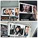 Car sun visor makeup mirror, equipped with 3x magnifying glass and three-color adjustable brightness soft light mirror, rechargeable, suitable for all models (White)