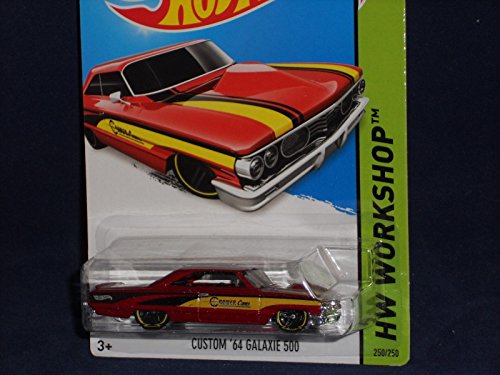 2014 Hot Wheels Hw Workshop 250/250 - Custom '64 Galaxie 500 (Rojo) miniatura 1