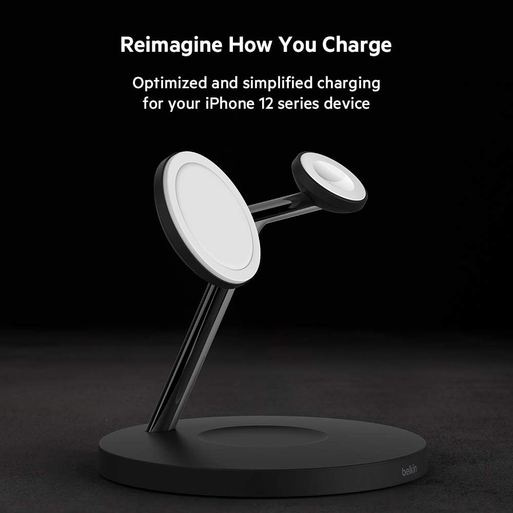 Buу 1 gеt 1 🔥 Belkin MagSafe 3-in-1 Wireless Charger, 15W iPhone Fast Charging, Apple Watch, AirPods Charging Station for iPhone 13, 12, Pro, Pro Max, Mini, AppleWatch and AirPods Flаѕh Sаlе Belkin MagSafe 3-in-1 Wireless Charger, 15W iPhone Fast Charging, Apple Watch, AirPods Charging Station for iPhone 13, 12, Pro, Pro Max, Mini, AppleWatch and AirPods