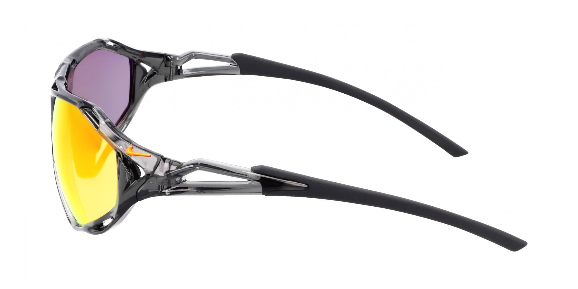 NIKE RAVE P N IU4883X 011 – Gafas de Sol Unisex, Lentes Polarizadas Plata Espejo, Montura Negra, Protección UV400, Diseño Cuadrado Deportivo