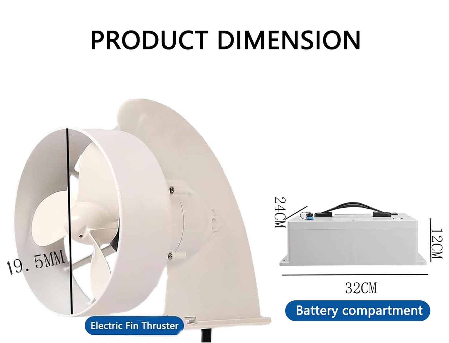 Aileron motorisé électrique pour planche de surf et paddle 24 V, ensemble de propulsion sous-marine avec moteur 380 W et télécommande,Sailing50Min