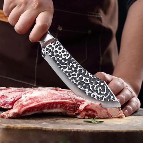 Image of Wizbiz Heavy Duty Meat & Fish Cutting Knife | Kukri Khukri Nepali Original Gurkha Style | Big Size Butcher Knife for Meat, Fish, Chicken, Bone Cutting | Sharp Thick Blade Kitchen & Camping Knife