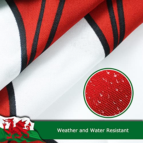 Drapeau du Pays de Galles en polyester robuste 400D résistant