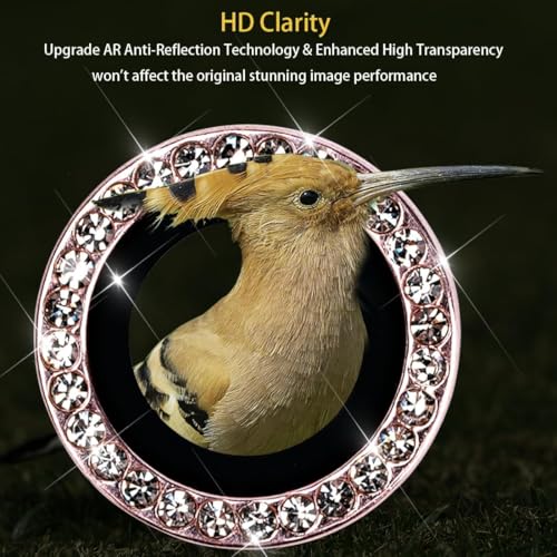 Image of Diamond Mobile Camera Lens Protector Compatible for iPhone 16 Pro & iPhone 16 Pro Max Pink