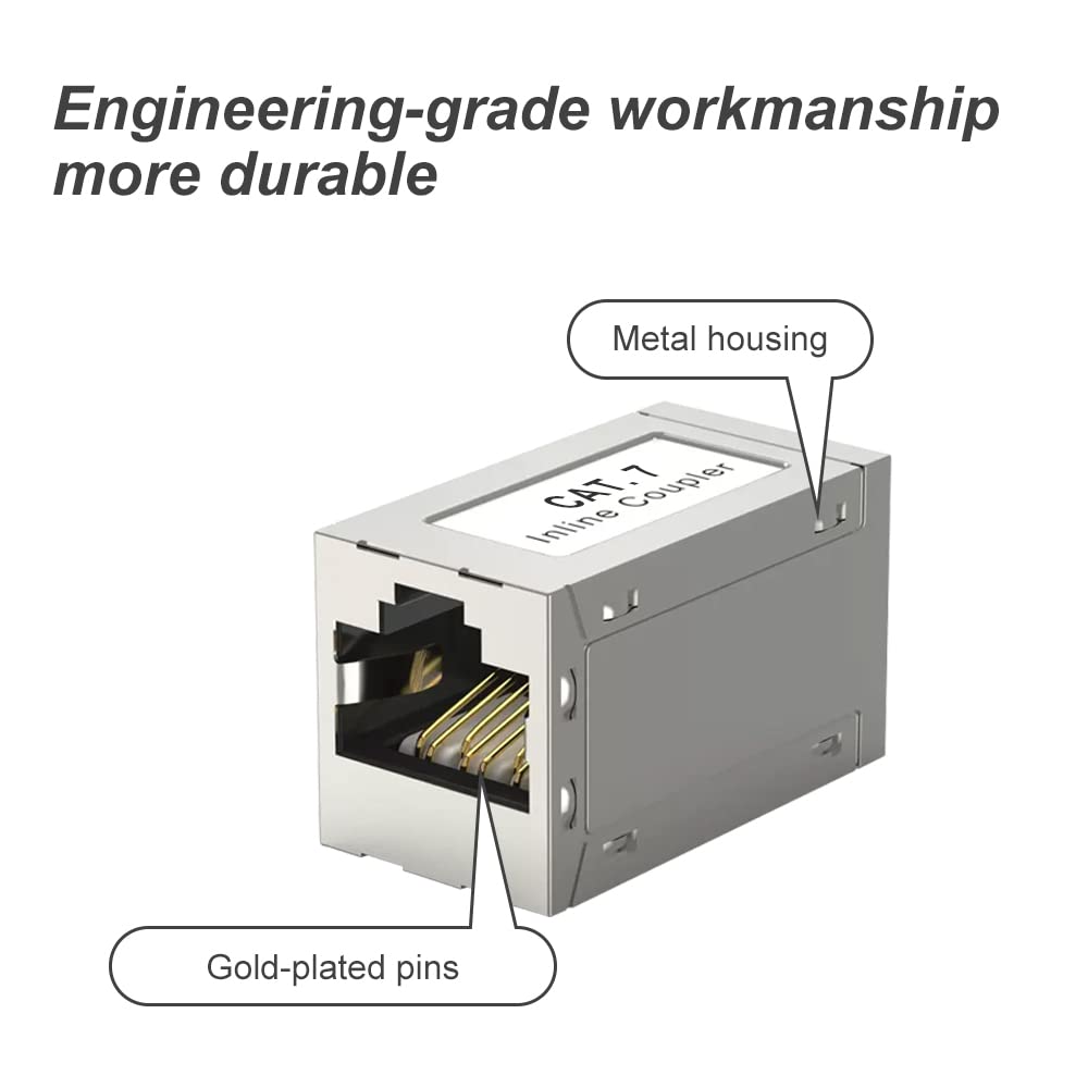 Cavo Prolunga Ethernet RJ45 Cat7 | Schermato 0.5m | Maschio A Femmina Per Rete - Foto 10