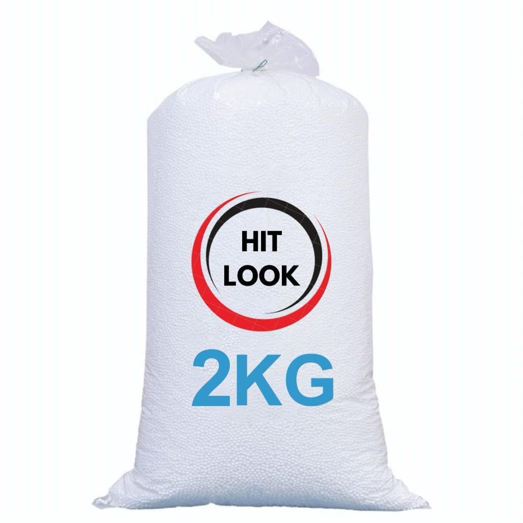 HIT Look Bean Bag Filler Beans for/Fillings/High Density 2 KG Beans for Bean Bag Refill Beans