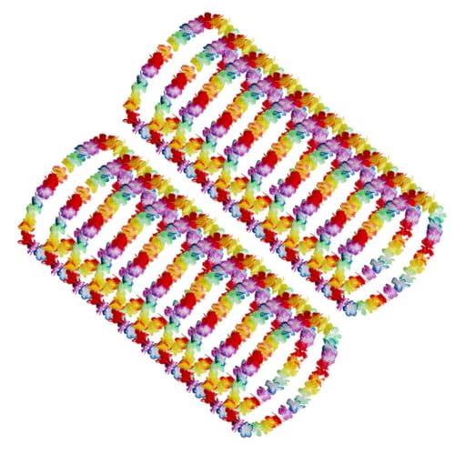 Collares hawaianos de tela pack de 20 piezas multicolor para fiestas de cumpleaños y luau 2