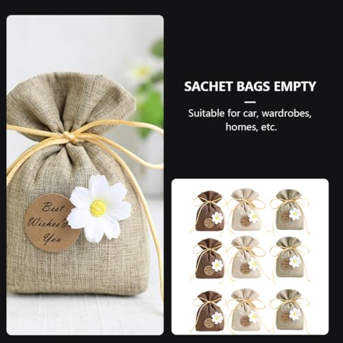 Ipetboom Sachets Colgantes de Algodón y Lino Lavanda 9 pcs miniatura 5