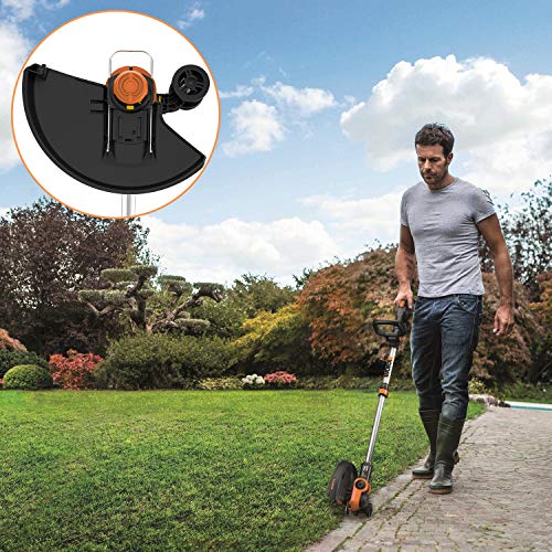 EAONE 10 Pack Replacement Trimmer Edger Spool Line with Trimmer Cap Cover, 10ft 0.065\" Single Line Grass Trimmer Auto-Feed Spool Weed Wacker Eater String for Worx WG150-WG157 WG160 WG163 WG180 etc.