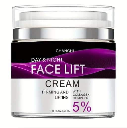 Chanchi Day and Night Face Lift Cream, Firming and Lifting Formula with 5% Collagen Complex, Hyaluronic Acid and Vitamin E, 1.85 Fl Oz