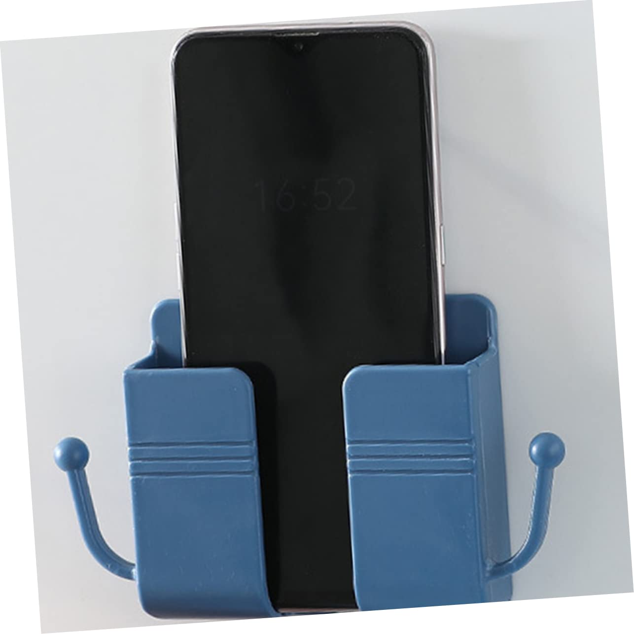 Soporte de pared para teléfono – 5 soportes para teléfono móvil y tableta con puerto de carga, soportes ajustables para teléfono para decoración del hogar y montaje en TV