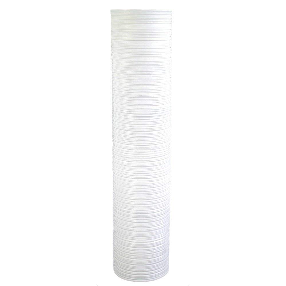 Leewadee Large White Home Decor Floor Vase – Wooden 36 inches Tall Farmhouse Decor Flower Holder for Fake Plant and Pampas Grass