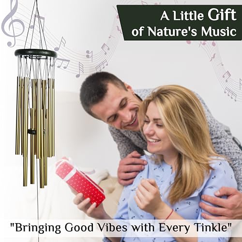 Image of ZAICUS Wind Chimes for Home Balcony - Hanging Bells for Home Decoration - Positive Energy Items- Wind Chimes Feng Shui (12-Pipe)