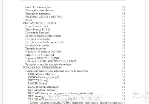 Programando com Oracle PL/SQL Procedure, Function, Trigger, View, Type, Array