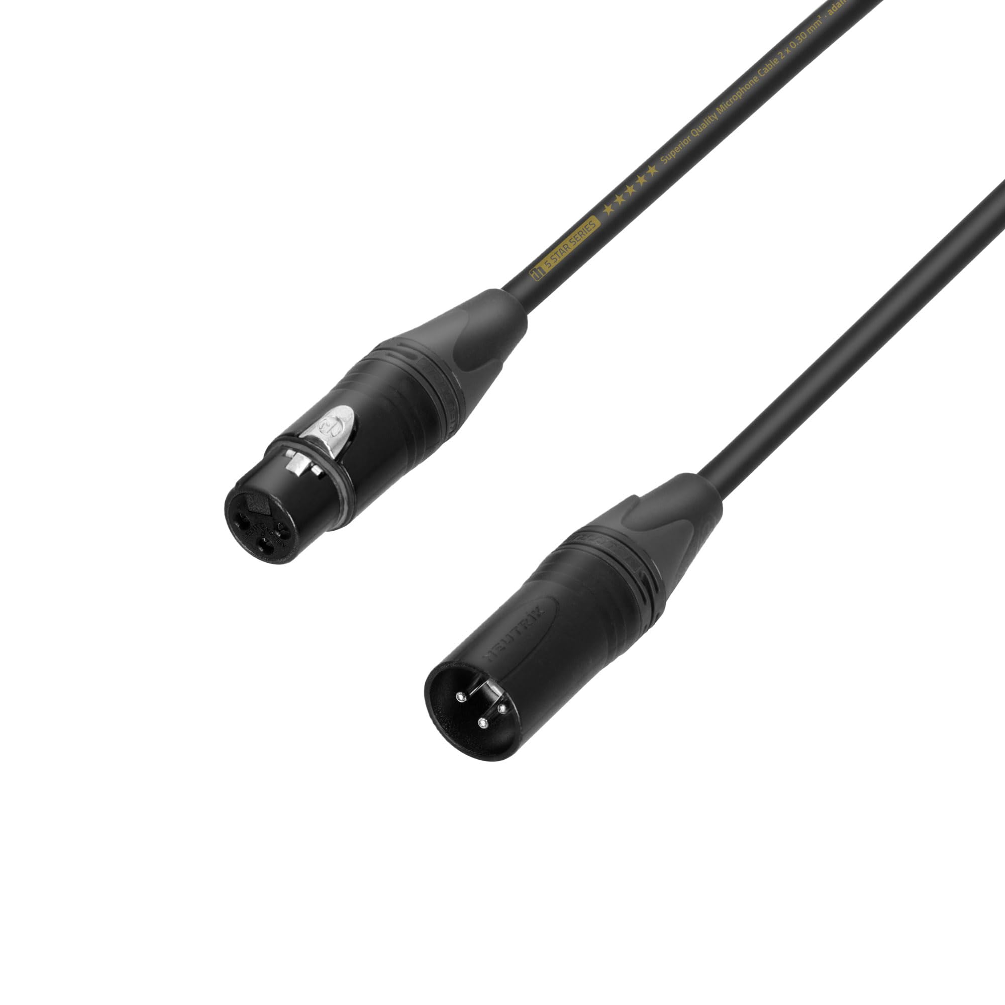 Adam Hall Cables 5 STAR MMF 1000 - Microphone Cable | Neutrik XLR female x XLR male | 10 m