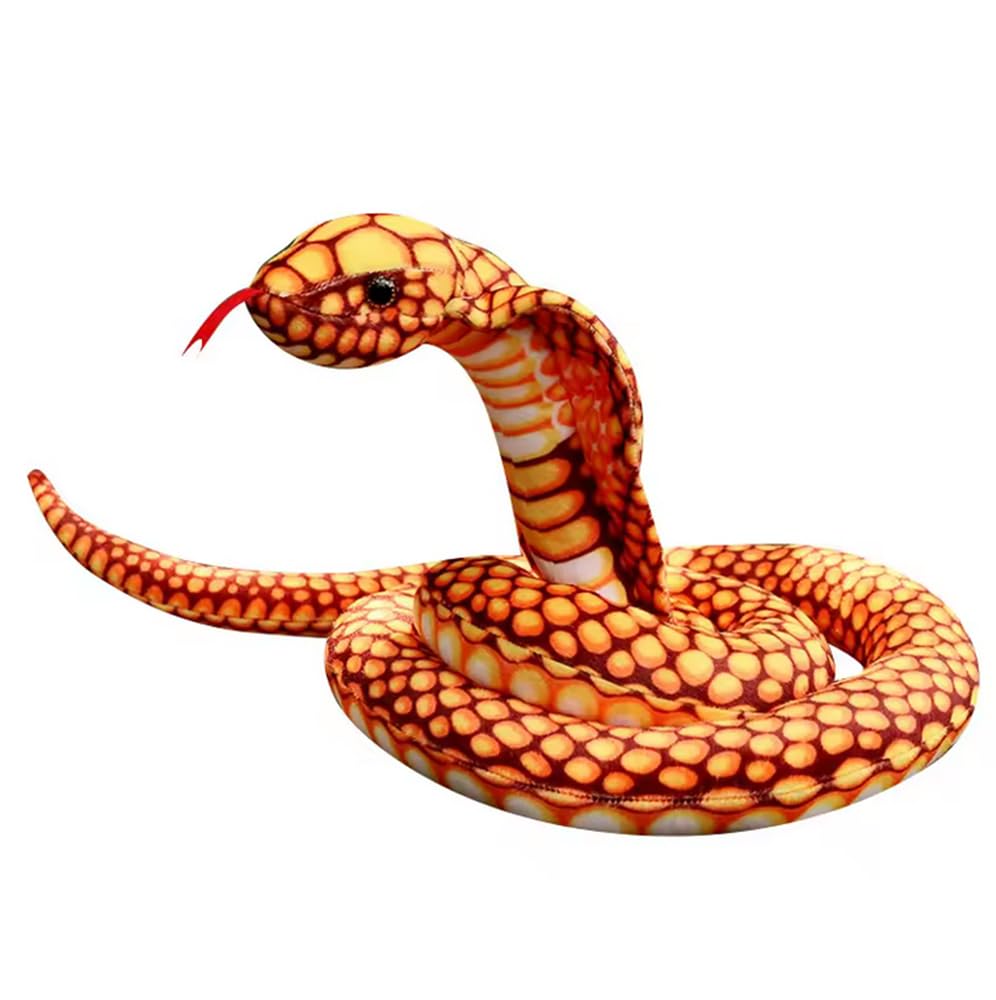 Tikwisdom Stuffed Animals, Snake, Large Cobra Plush Toy, High Simulation Cobra Soft Toy, Prop Animal Party Decoration - Image 4