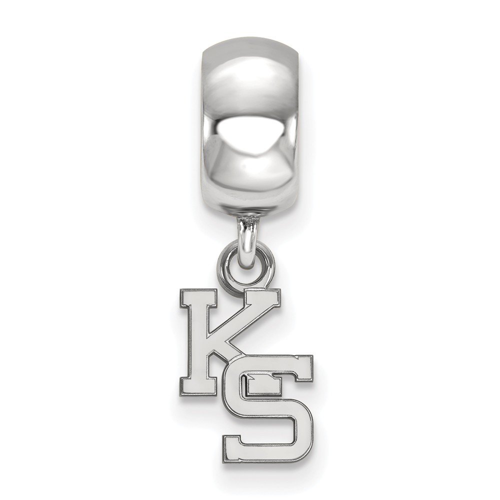 Kansas State Bead Charm Extra Small (3/8 Inch) Dangle (Sterling Silver)