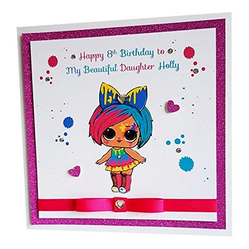 PERSONALISED LOL DOLL HAPPY BIRTHDAY CARD Personalise with name and