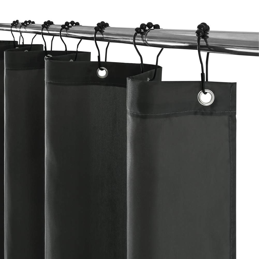 Furlinic Tenda Doccia Antimuffa Tessuto in Poliestere Grande Tende Doccia Impermeabile Lavabile Bianco Tenda Vasca da Bagno con 12 Ganci 200x200cm