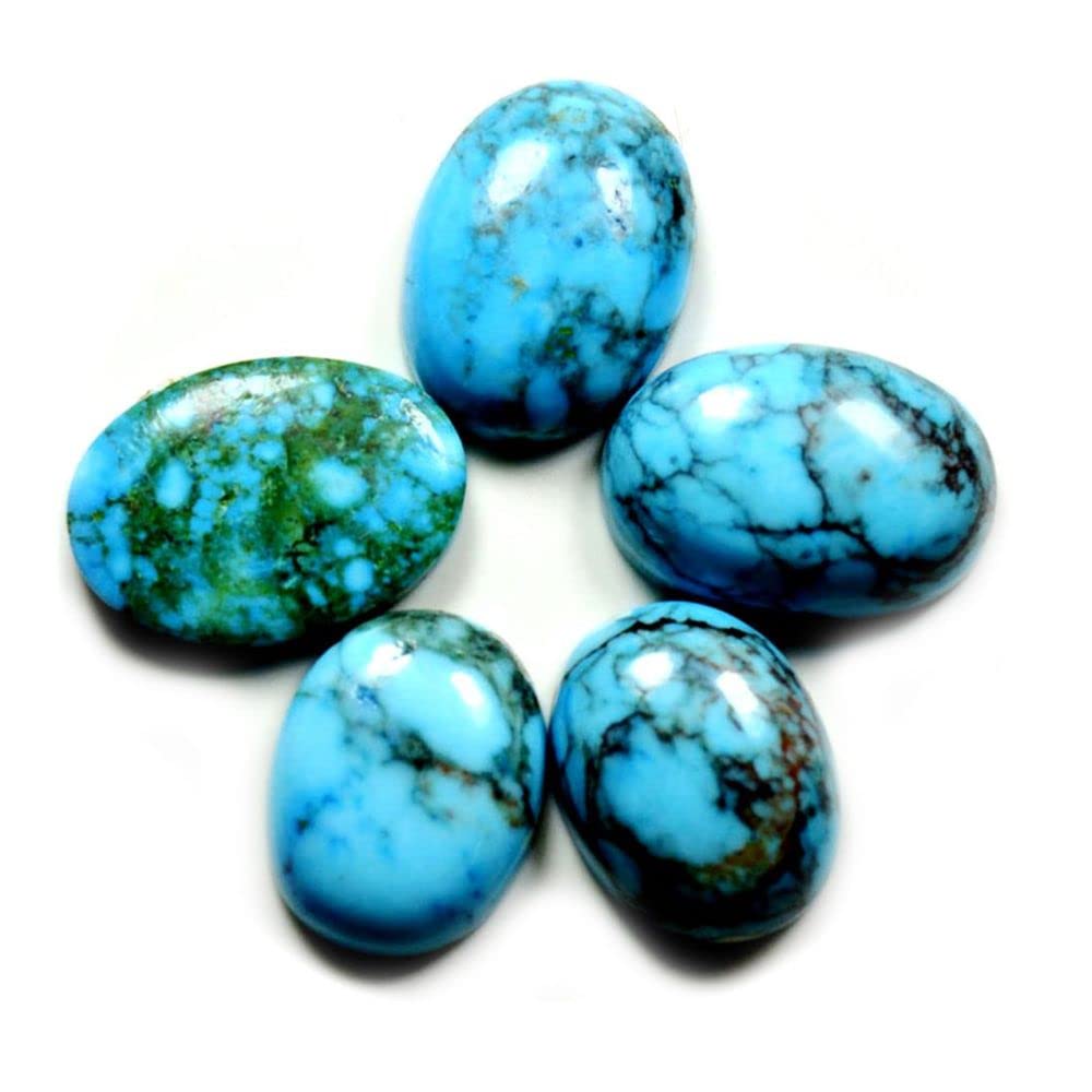 Natural Line Turquoise at Wholesale Rate (Rs 30/Carat) Fine Quality Oval Shape फिरोज़ा Loose Gemstone for Reselling Astrologers Jewellers Crystal Healing Astrological