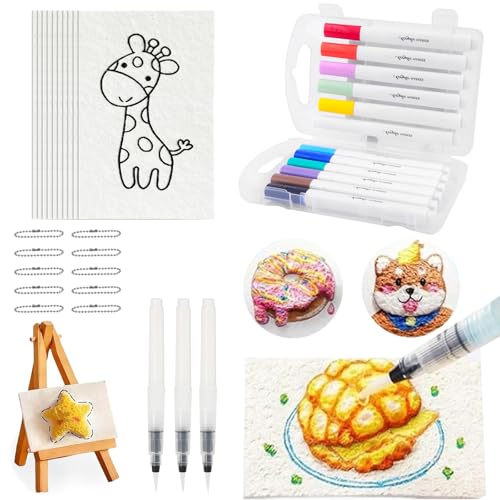 Magic Puffy Paint, Kit Per Disegno Con Texture In Schiuma 3d Con Tela Spugna E Penne Popcorn, Carta Per Dipingere Texture In Schiuma, Carta Per Dipingere Texture In Schiuma Per Bambini Fai Da Te Magic Puffy Paint, Kit Per Disegno Con Texture In Schiuma 3d Con Tela Spugna E Penne Popcorn, Carta Per Dipingere Texture In Schiuma, Carta Per Dipingere Texture In Schiuma Per Bambini Fai Da Te