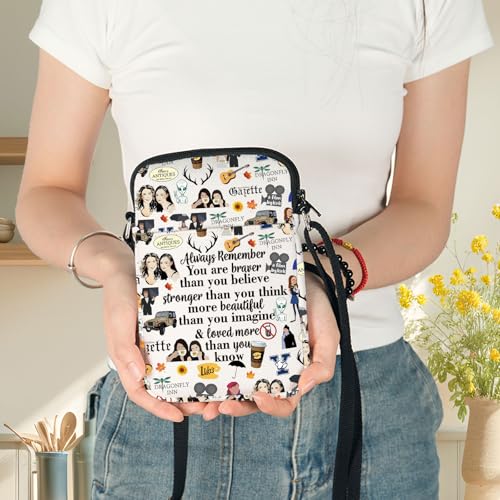 G2TUP Luke's Crossbody Bag Lorelai & Rory Fan Gift You Are Braver Stronger Smarter Than You Think Stars Hollow Shoulder Bag4