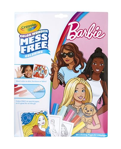 Crayola Barbie Color Wonder Coloring Set, Mess Free Coloring Book Pages for Toddlers, Travel Activity, Barbie Gift & Toys for Kids