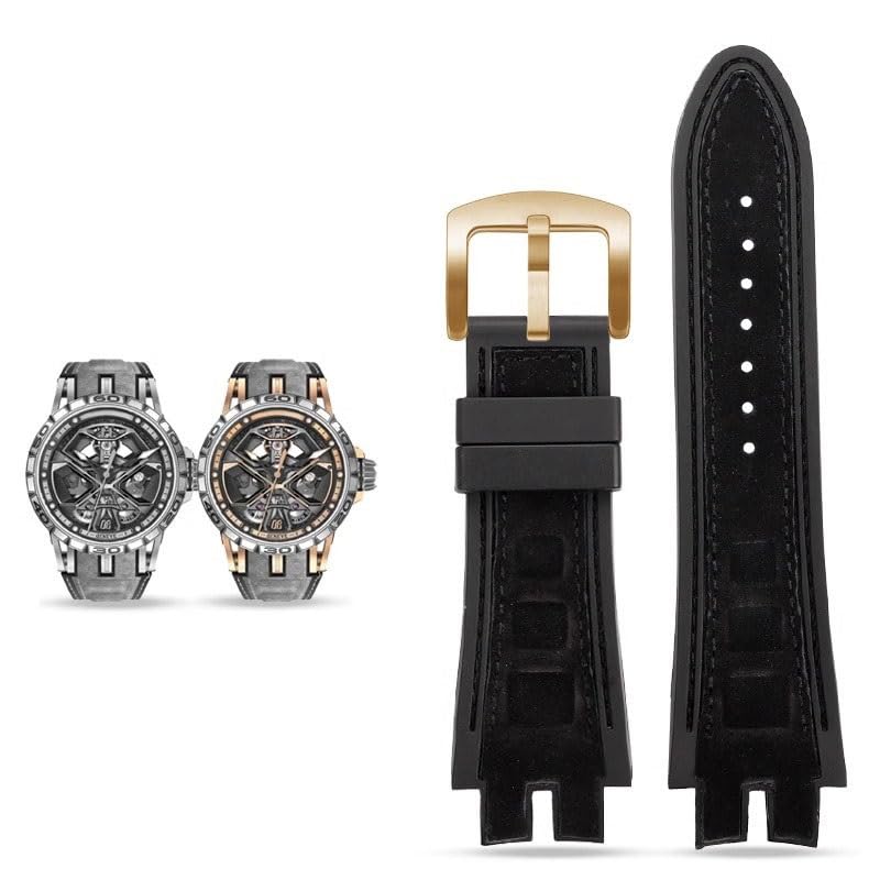 Bracelet montre Roger Dubuis EXCALIBUR anti transpiration cuir caoutchouc