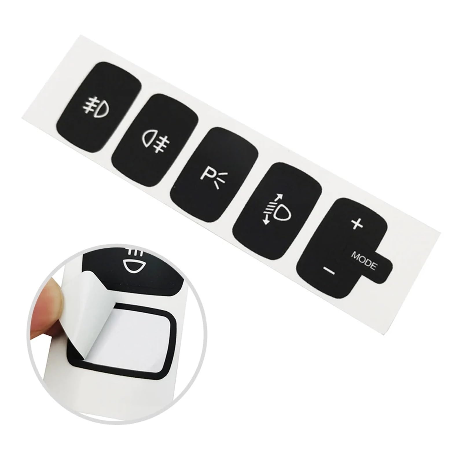 Compatible avec Fiat pour Croma 2005 2006 2007 2008 2009 2010 2011 1 ensemble d'autocollants réparation bouton-poussoir d'interrupteur feux antibrouillard Autocollants Intérieur