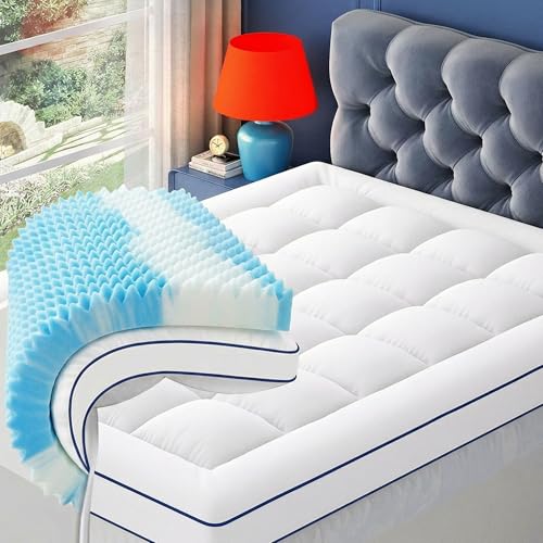 Vipfree King Dual Layer 4 Inch Memory Foam Mattress...