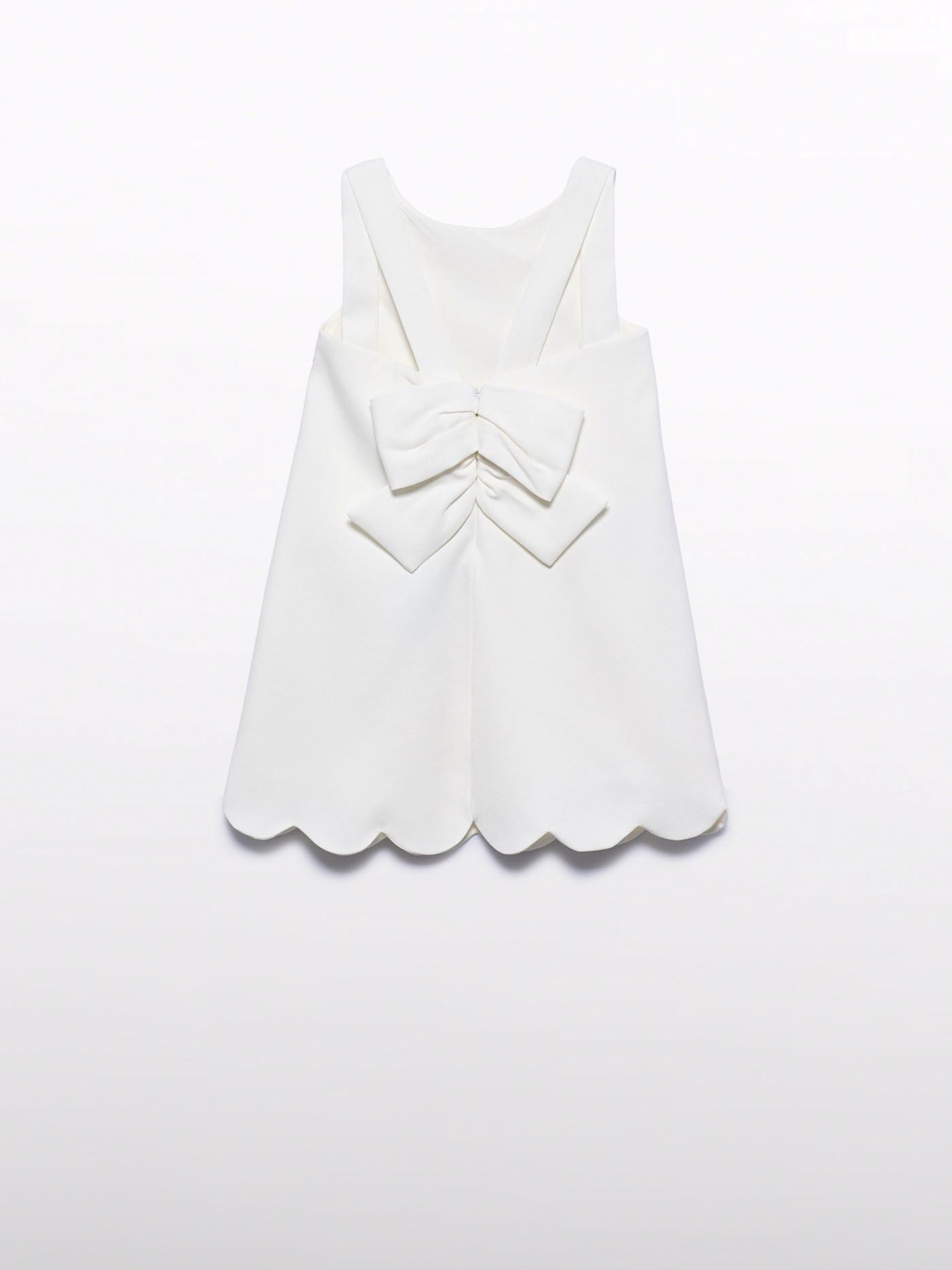 ABEL & Lula Vestido Crepe Flores 3D para niña Nata