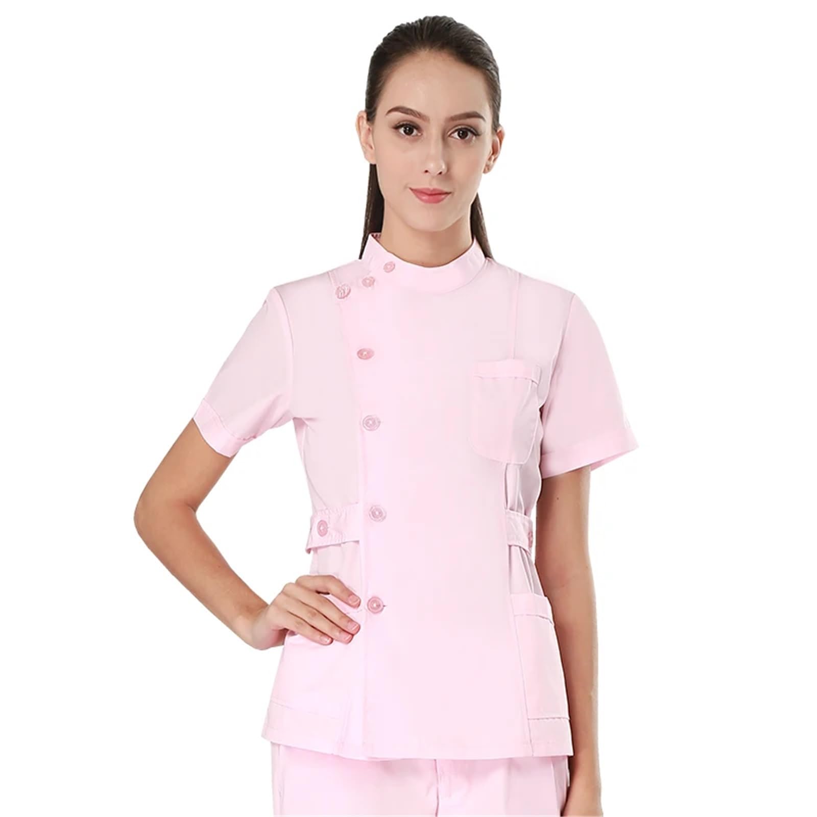 AHUFGN Nurse Scrubs Women Traditonal Nurse Scrubs Set Medical Uniforms Women Men Dental Workwear Clothes Poplin Surgeon Medic Scrub Suit