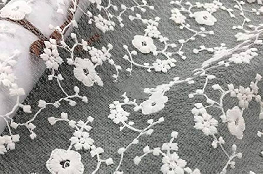 IRIZ130*90cm ミルクシルクメッシュレースファブリック花柄刺繍スーパーソフトダイヤモンドメッシュ布生地ファッションアクセサリー