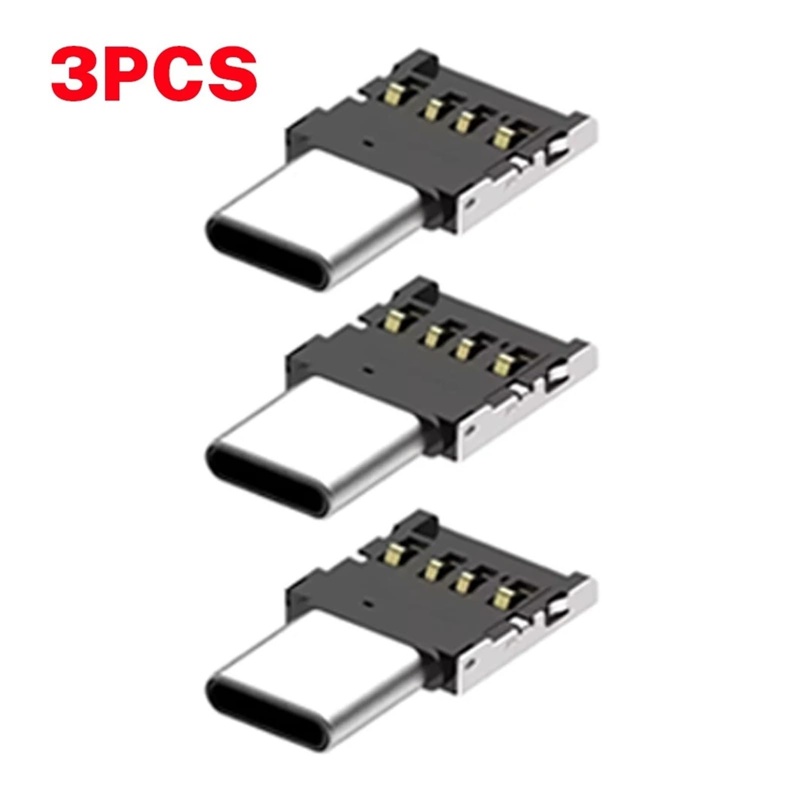 Lot de 3 adaptateurs OTG USB 2.0 femelle de type C pour MacBook Android