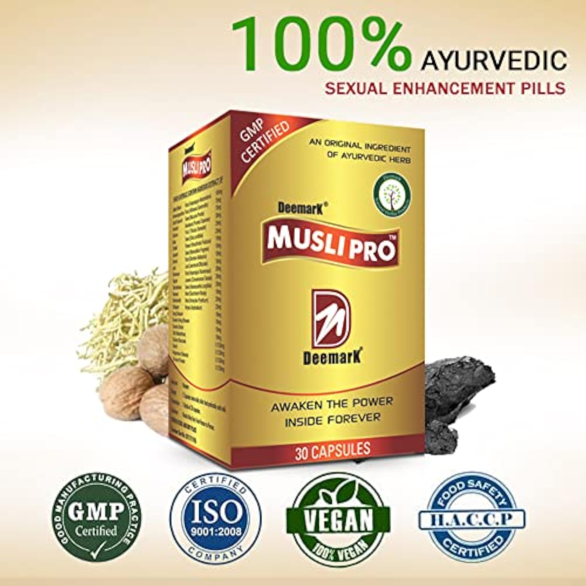 Deemark Musli Pro 60 Capsules for Strength, Stamina & Power