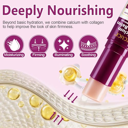 Calcium Multi Balm Stick – Koreanischer All-in-One Pflegestick mit Collagen. Feuchtigkeitsspendend, straffend und Anti-Aging für Augen, Hals & Gesicht
