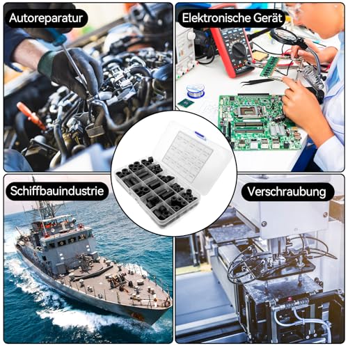 90 Stück ABS Abstandshalter Kunststoff Rund Schwarz, Distanzhülsen M6 M8, Nylon Abstandshalter Wand & Schrauben, Nicht Gewinde Spalte Distanzscheiben, Abstandhalter Set mit Aufbewahrungsbox