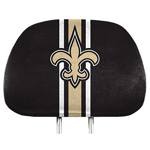FANMATS NFL - New Orleans Saints 2 Piece Full Color Headrest Cover Set , 12