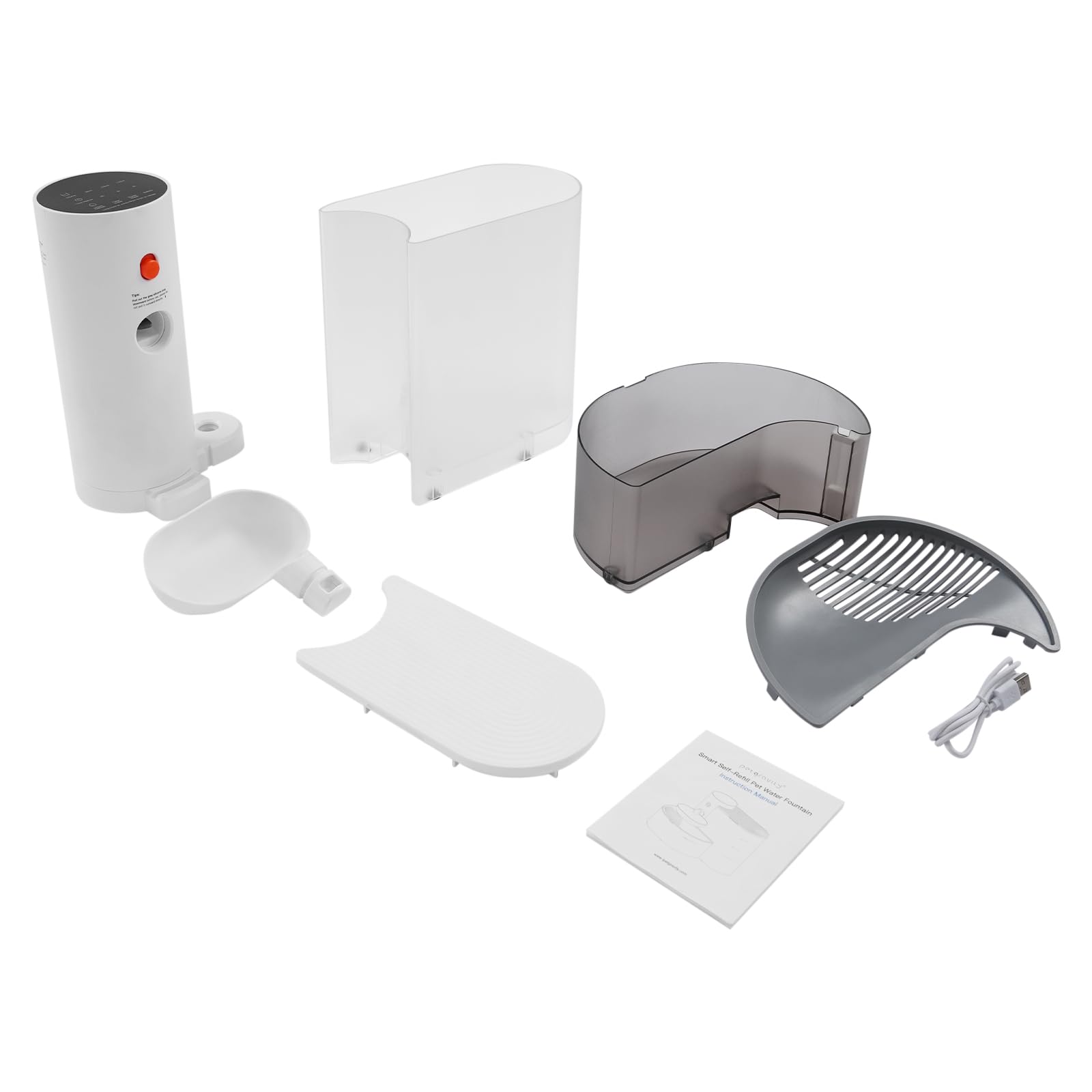Dispensador de agua automático para gatos/perros, depósito de 3 L, 2000 mAh, funciona con batería, fuente para gatos con luces indicadoras de estado, fuente para beber para gatos, sin cable, sin
